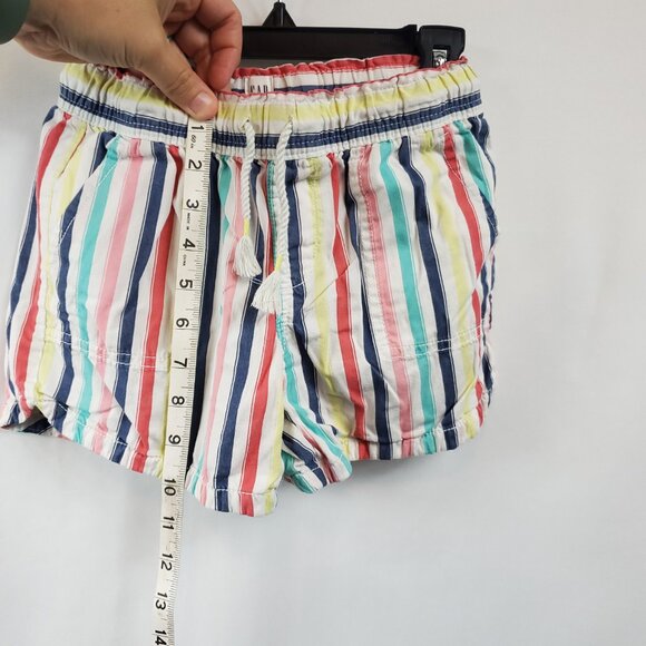 Gap Kids Girls M 8 Bermuda Stripe Shorts Elastic Waist Drawstring Pockets - Picture 6 of 9